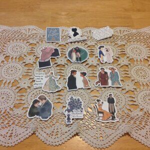 Stickers, English Romance 12 stickers for computer, crafts, locker, etc